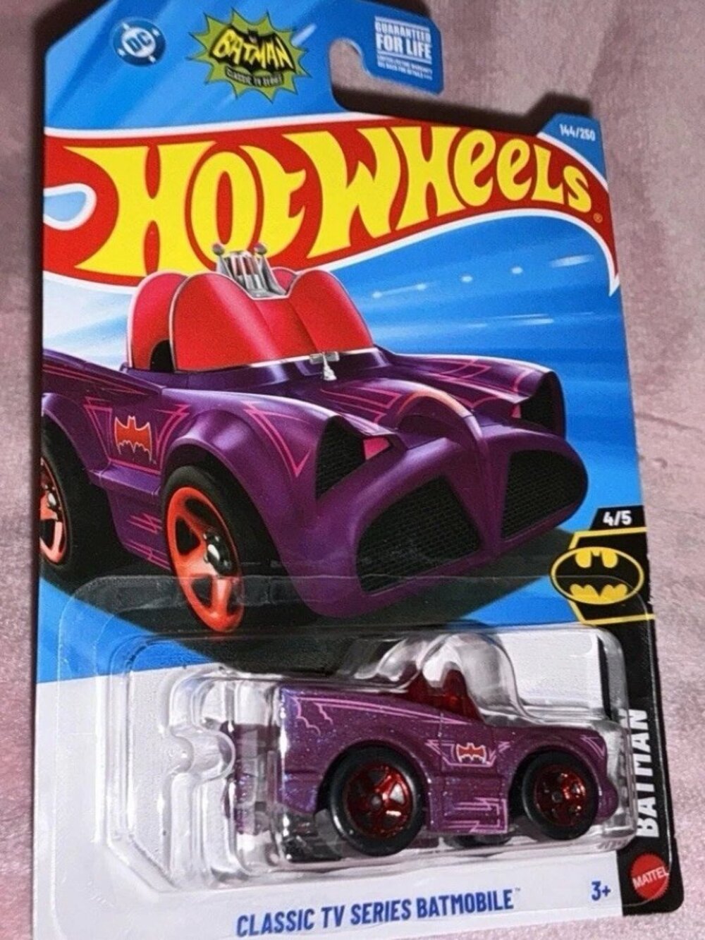 Hot Wheels 1/64 Batman Classic TV Series Batmobile Diecast Car Purple/Red